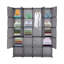 Organiseur modulaire de 20 cubes avec tringle de suspension et étagères en plastique personnalisables pour chambre ou bureau