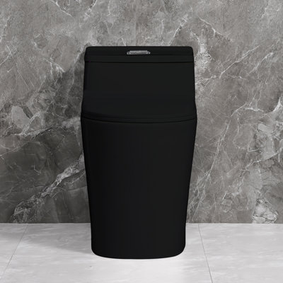Yingze 1.6  Gallons GPF Elongated Chair Height Floor Mounted One-Piece Toilet (Seat Included)