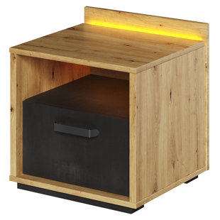 45cm W Manufactured Wood Bedside Table
