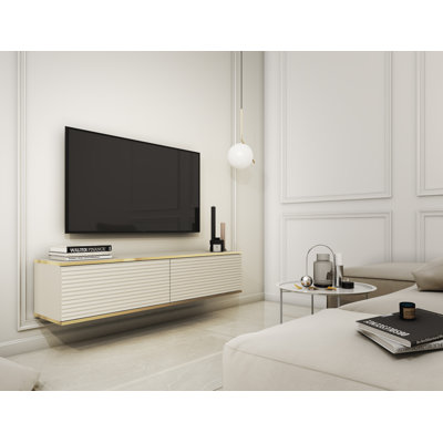 Perina Unfinished Floating TV Stand for TVs up to 78"