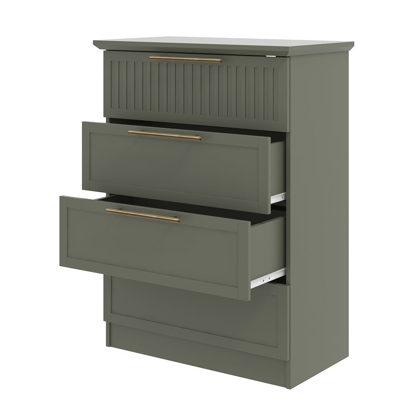Darry Gregory 4 Drawer Chest, Kale Green