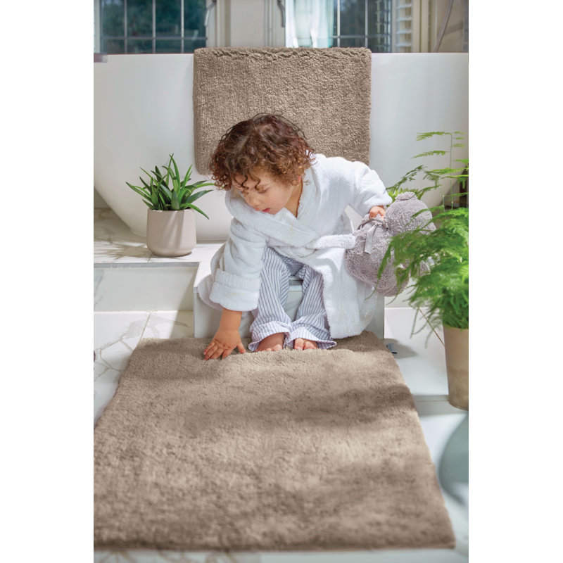 Dithusan Plain Bamboo Bath Mat, 80cm L x 50cm W, Brown