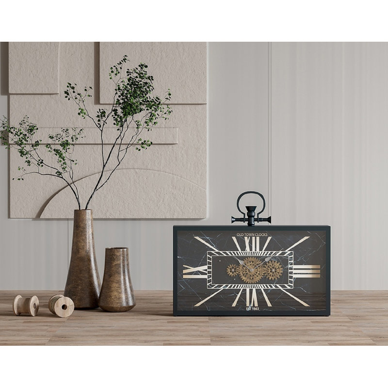 Mid-Century Modern Roman Numeral Electric Tabletop Clock in