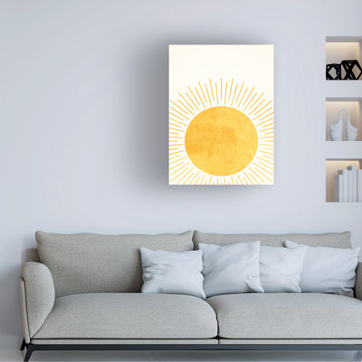 Paysage boho jaune soleil couchant 2