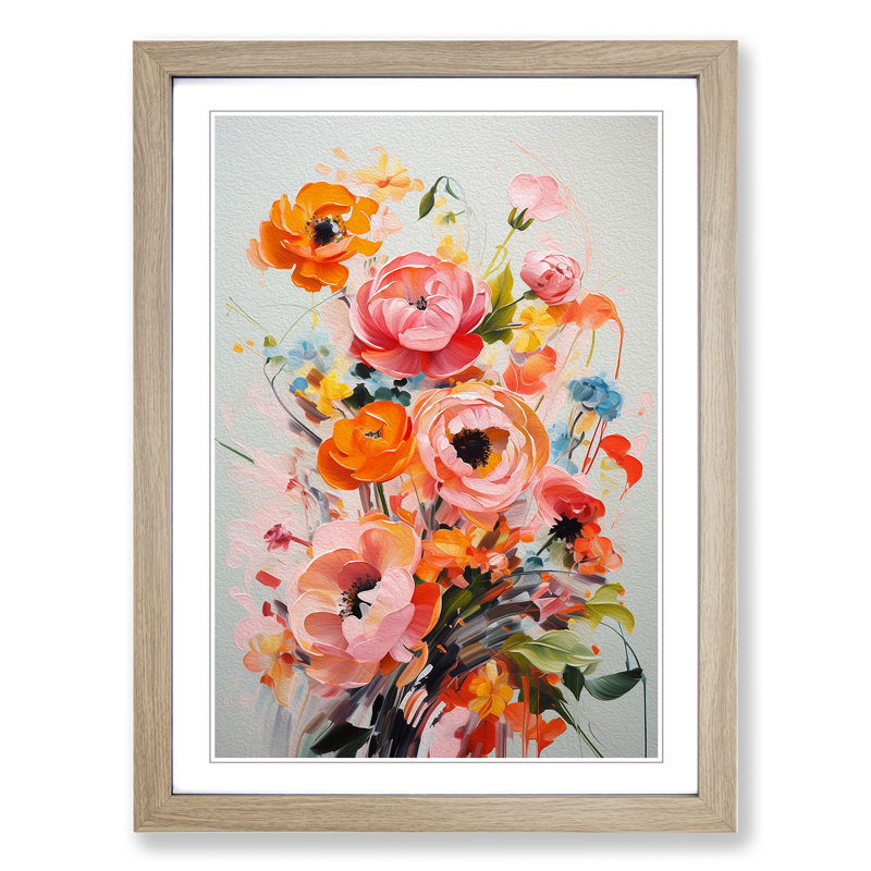 Single Picture Frame Print on Wood, Oak Framed, 46cm H x 34cm W