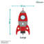 Blast Off Space Rocket Wall Sticker-1223760991-1223760985
