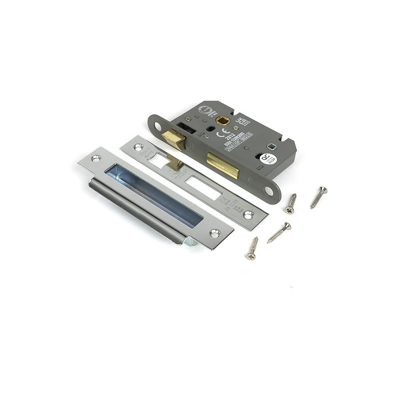 Heavy Duty Bathroom Lock, Polished Chrome
