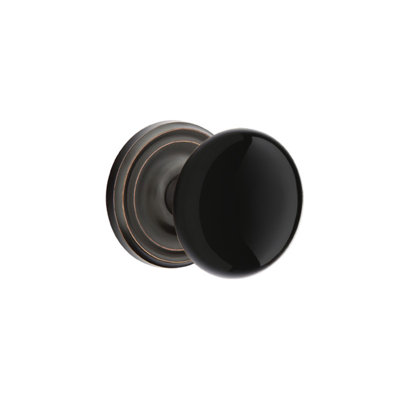 Passage Ebony Knob with Regular Rose