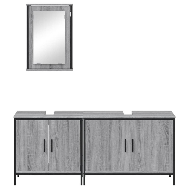 Landrienne Bathroom Furniture Suite, Grey Sonoma