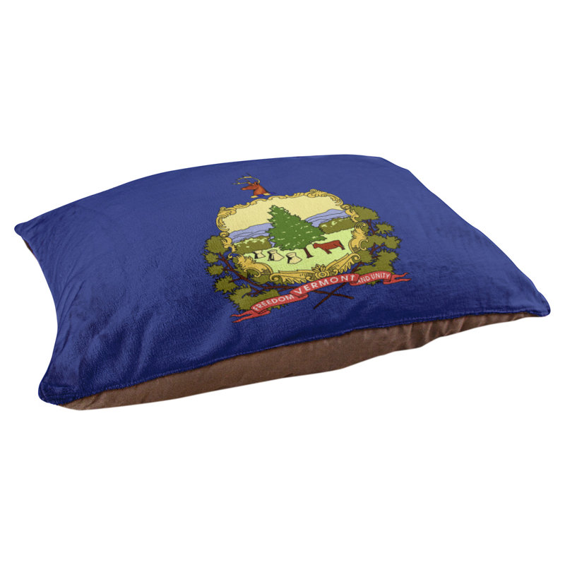 Coussin pour chien vermont flag Burien, Moyen (L 29,5 po x P19,5 po x H 9,5 po)