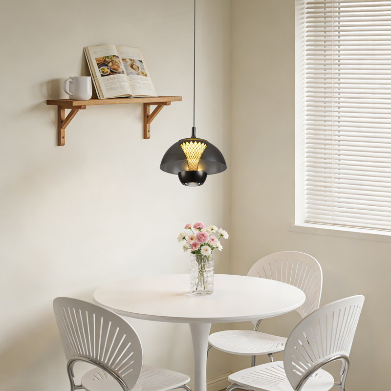 1 - Light Black LED Dome Pendant