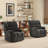 Heald 40.94"W Upholstered Swivel Rocker Recliner-1192282541