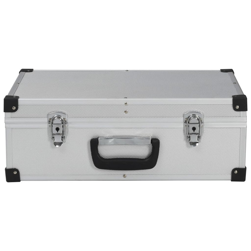 Valise à outils Hokku Designs 18,1 po x 13 po x 6,3 po aluminium, Argent argent