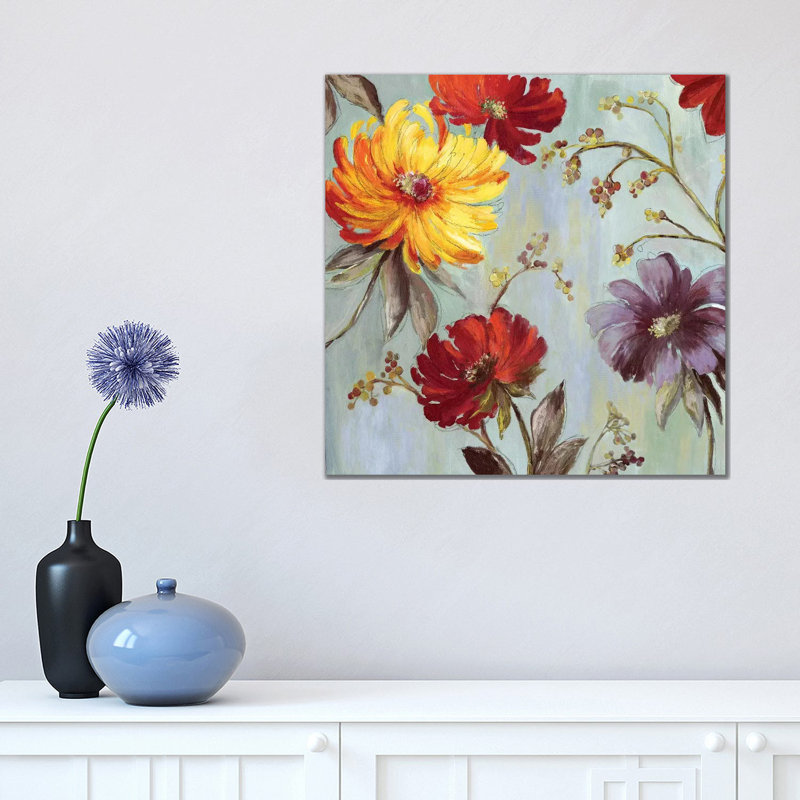 Field Flowers II - Wrapped Canvas Painting, 45.72 cm H x 45.72 cm W