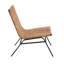 Fauteuil de chambre en cuir véritable de 25,63 po de largeur Farallones