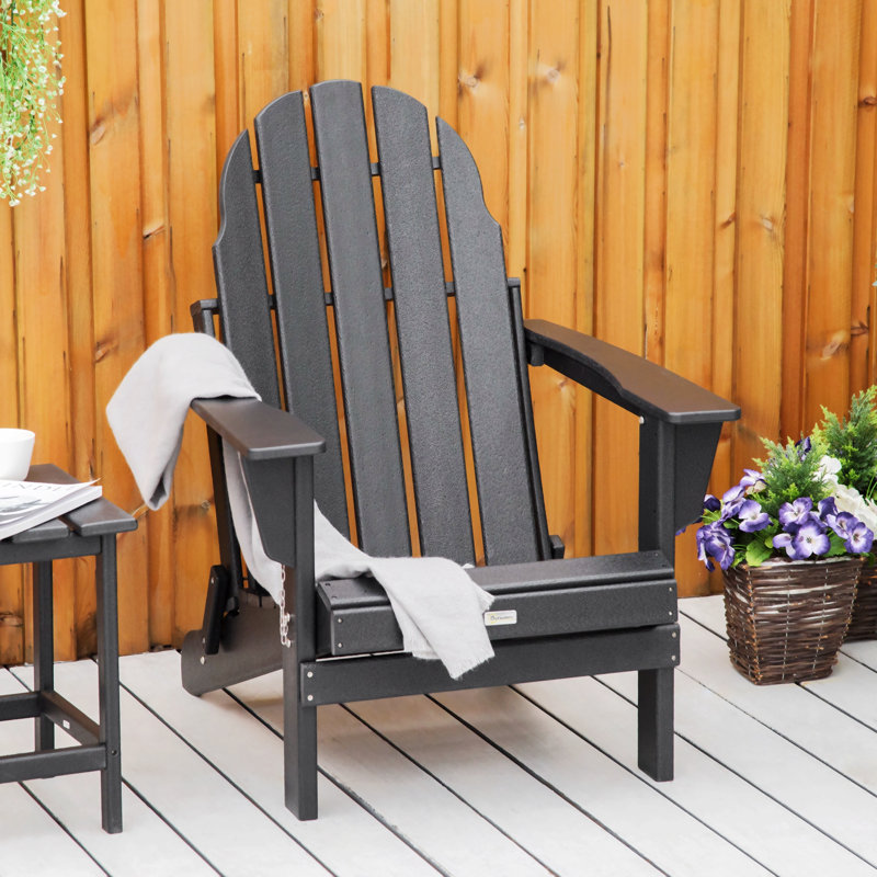 Chaise Adirondack pliante, Noir