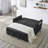 Loveseats Sofa Bed With Pull-Out Bed,Adjsutable Back And Two Arm Pocket