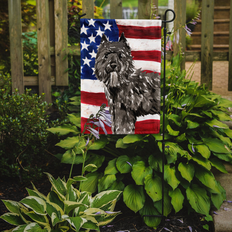 2 côtés en polyester de 2 côtés american drapeau de jardin, Bouvier des Flandres