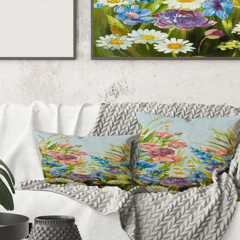 Housse de coussin rectangulaire avec insert Still Life of Wildflowers III
