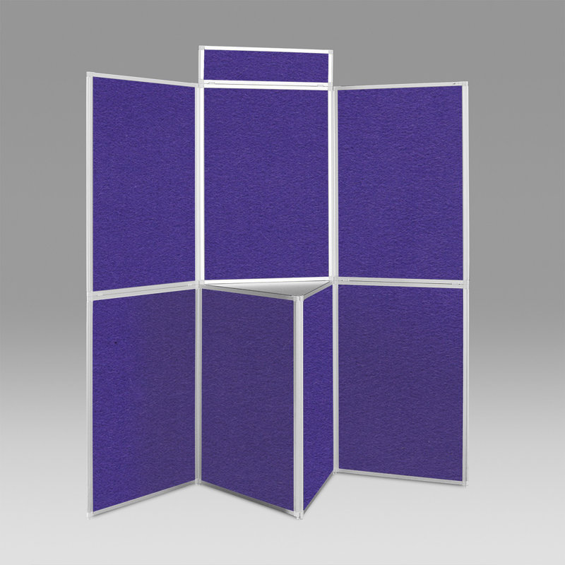 Free-Standing Bulletin Board 220cm H x 210cm W, Purple