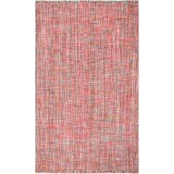 Morris Hand Woven Polyester Indoor/Outdoor Area Rug in Coral/Gray