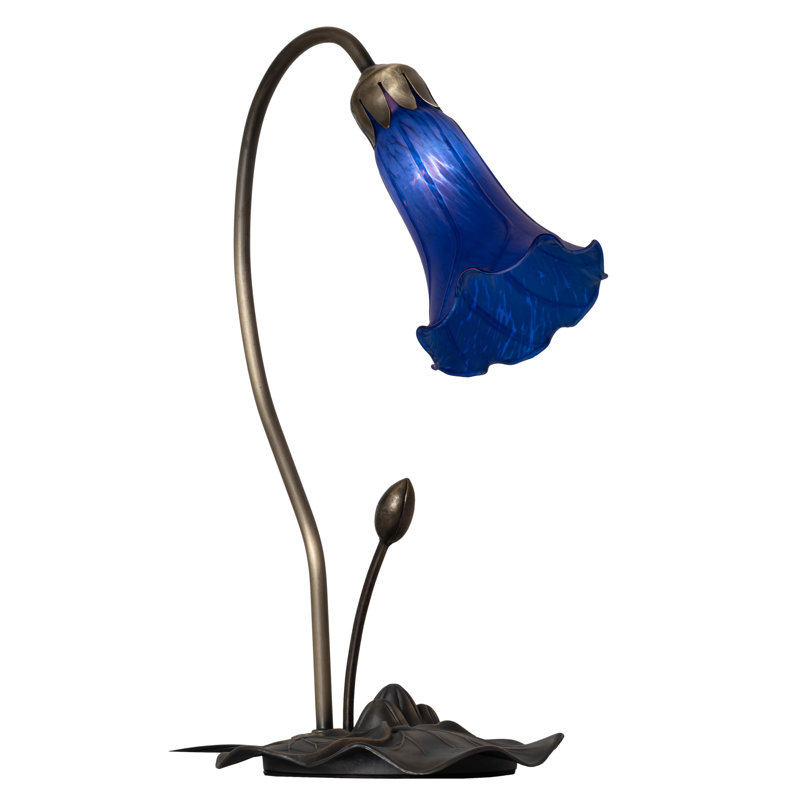 Nedra Steel Arched Lamp, Blue