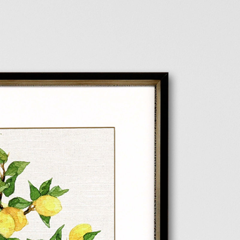 Ensemble de deux topiaires à fruits, impression encadrée noire