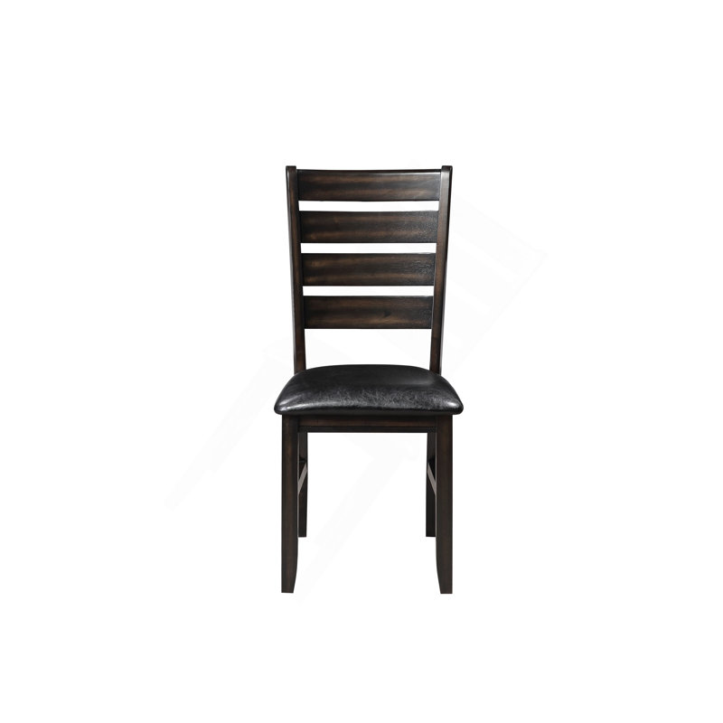 Ensemble de 2 chaises d'appoint en cuir synthétique à finition espresso Urbana