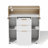 Adonia 31.5"W Modern Storage Cabinet With Adjustable Shelves & Built-In Outlet – Featuring 3 Drawers, 2 Doors & 5 Wheels For Home Office Storage-2125279969
