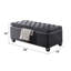 Banc en tissu gris Rebekah avec rangement
