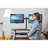 Rocelco 40 in. Black Height Adjustable Standing Desk Converter with Dual Monitor Mount Arm and Deep Keyboard Tray-124432869