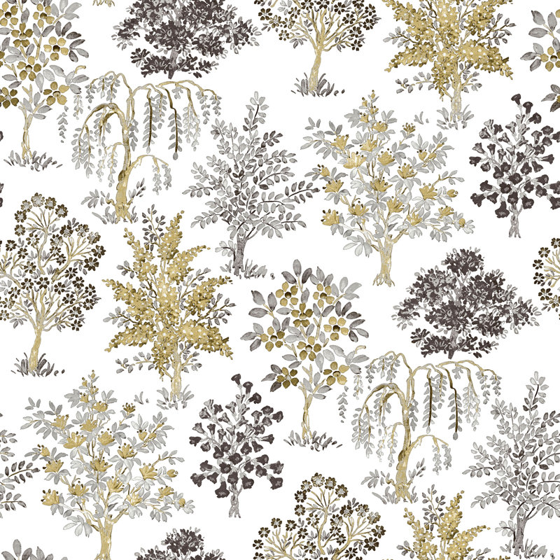 Zeigler 10m x 53cm Metallic Finish Wallpaper Roll, Yellow