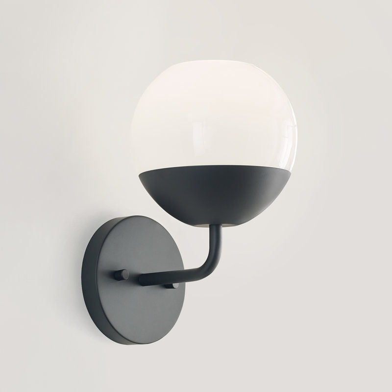 Alvin 1 - Light Armed Sconce, Midnight Black