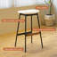 Ensemble moderne de 2 tabourets de bar, tabourets de bar confortables et élégants, rembourrés de tissu doux, sans dossier pour la cuisine et les chaises de bar de la salle à manger