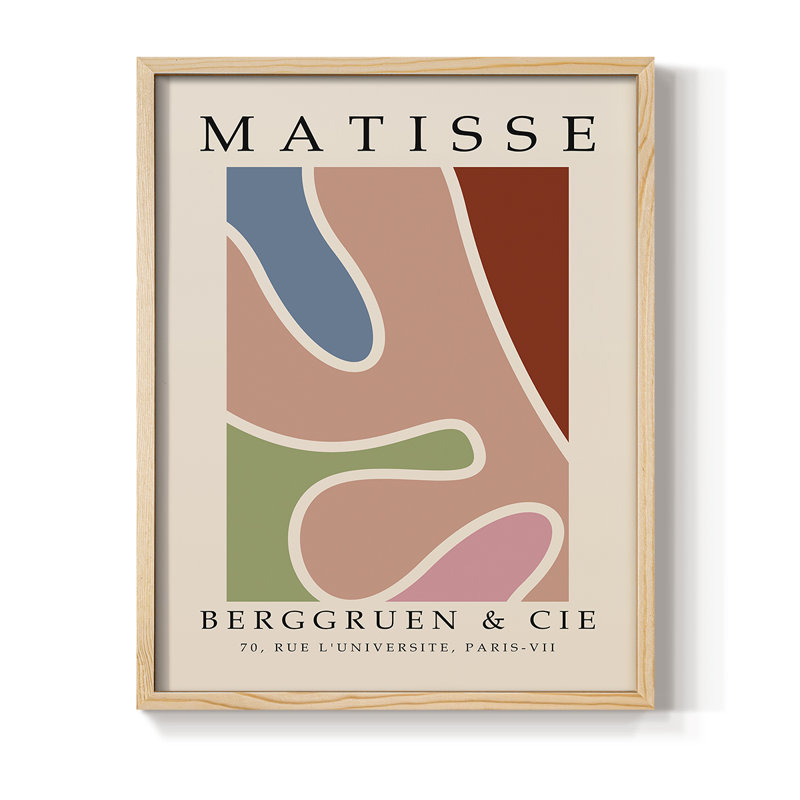 Matisse CEC XXXI, reproduction d'art encadrée - bois massif, Naturel, H 11 po x l 9 po