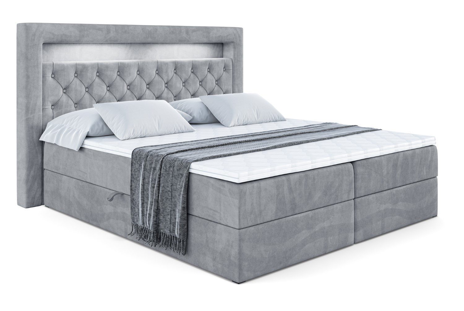 Lark Manor Box spring bed with bed box and topper | Wayfair.ie