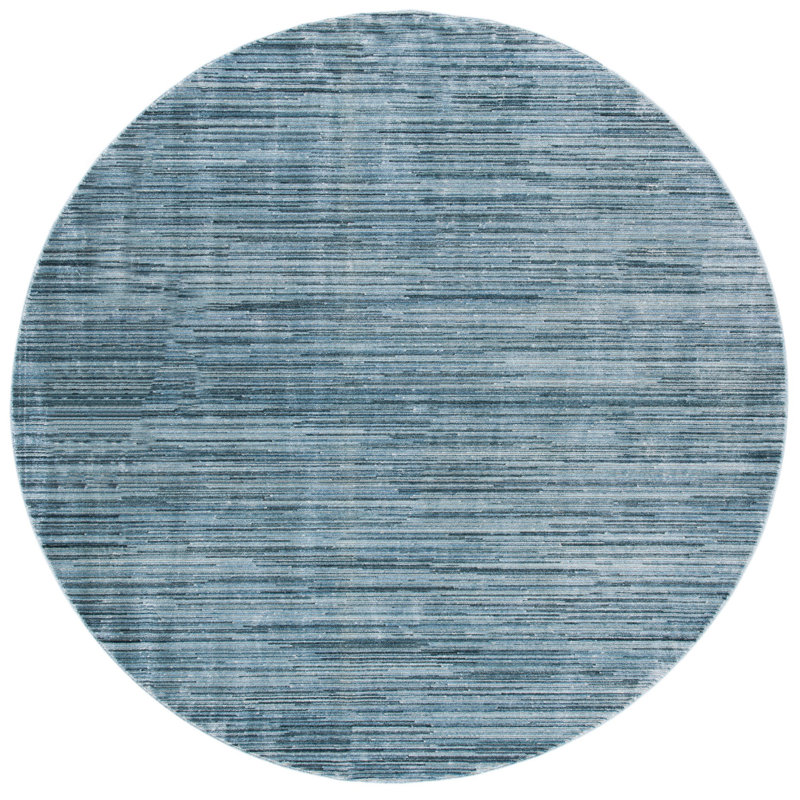 Tapis bleu / gris Adal, Rond 6 pi 7 po