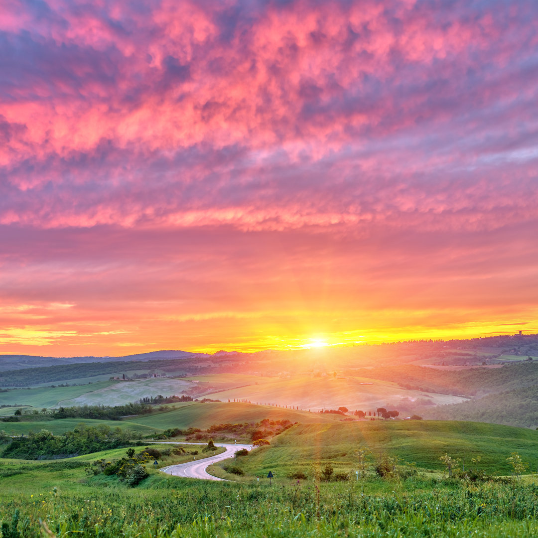 Leinwandbild Tuscany Sunrise