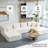 140" Oversized Modular Sectional Sofa,6-Piece Convertible U Shaped Sleeper Sofa With High Density Memory Foam, 6 Seater Free Combination Compression For Living Room-872349828