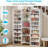 47.2" White 14-Tier Shoe  Storage Cabinet With 22 Open Cubbies