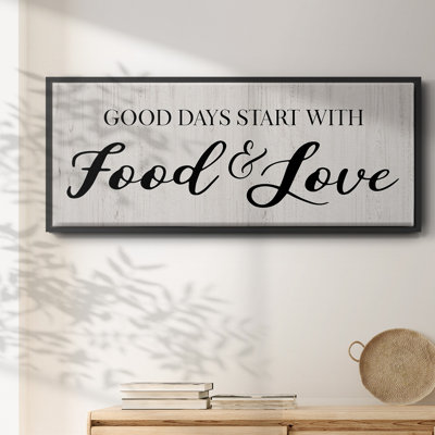 Food and Love- Framed Canvas