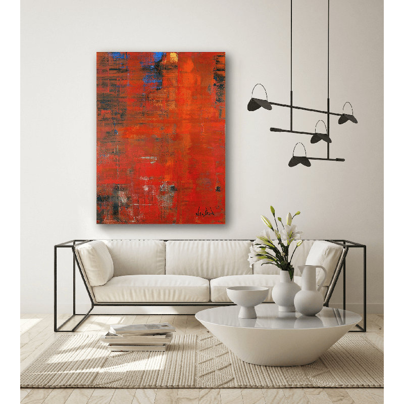Superman - Artist Enhanced Canvas Print, Black Framed Canvas, 61.5" H x 41.5" W x 1.75" D