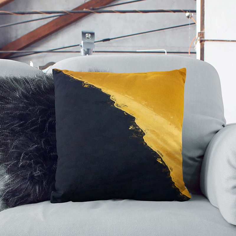 Edge of a Sand Dune in Abstract Cushion with Filling, 40cm H x 40cm W x 15cm D, White