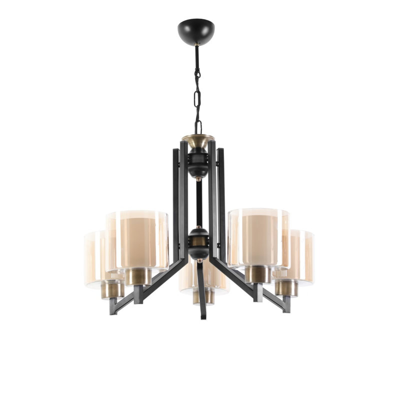 Maisonet 5 - Light Candle Style Chandelier, Black