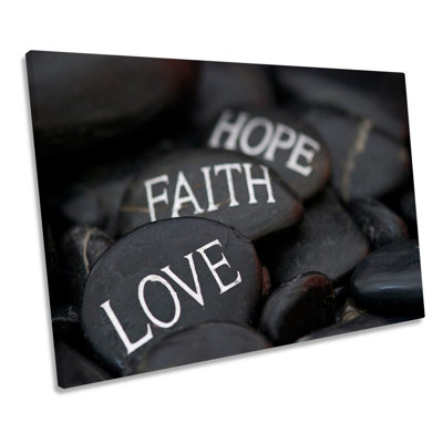 Hope Faith Love - Wrapped Canvas Print