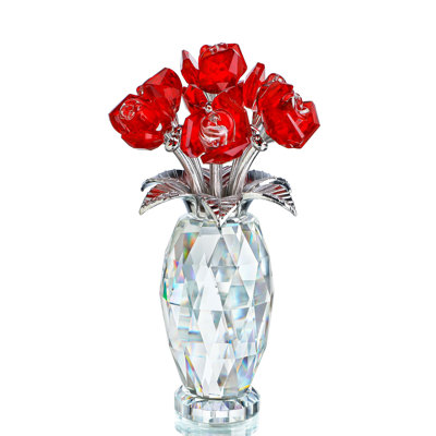 Crystal Rose Figurine