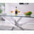 Glass Top Metal Base Dining Table-56552767