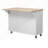 51" Fluted Kitchen Island With Drop Leaf-1710716683