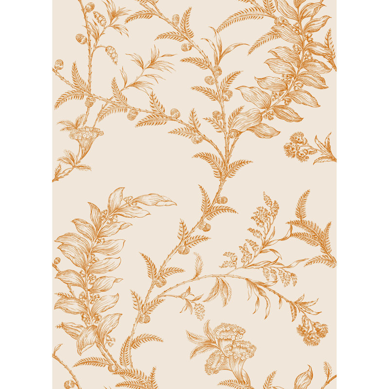 Ludlow Floral Wallpaper Roll, Peach