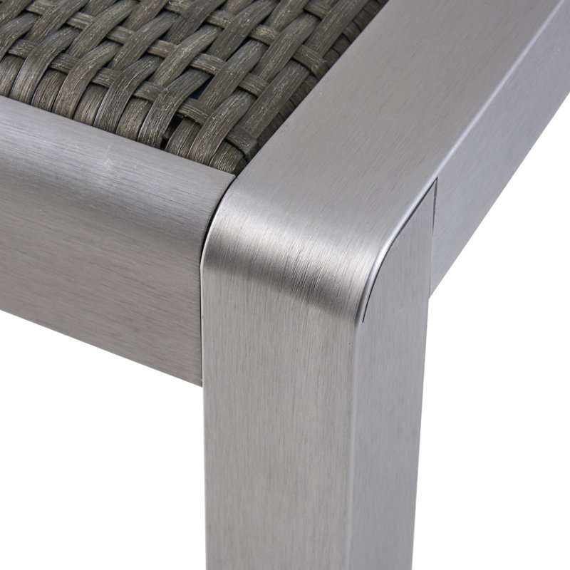 Table de salle à manger d'extérieur 35 "- Structure en aluminium avec, aspect, assemblage requis